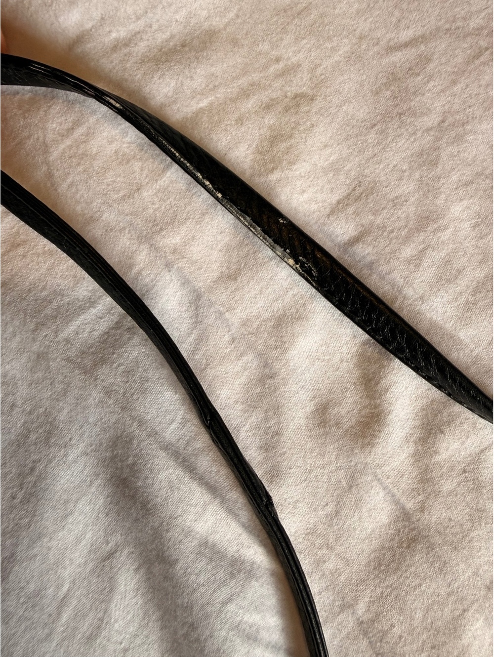 Hobo 100% genuine leather small black crossbody bag gold hardware cotton lining - Picture 9 of 11